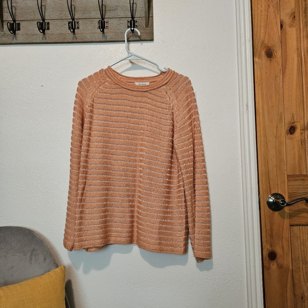 Top Style Pumpkin Spice Sweater, Size Small